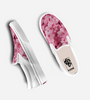 Pink Impatiens Floral Authentic Vans Slip-on Shoes