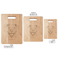 Pitbull 'Scraps Please' Maple Cutting Board