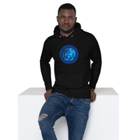 Original Retro Aquarius Birth Sign Hoodie