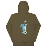 Lion Fishing Oh Sh*t Front and Back Print Unisex Hoodie