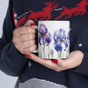 Irises All Around Ceramic White Mug 11oz