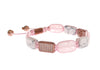 CZ Quartz Howlite Rose Gold 925 Bracelet