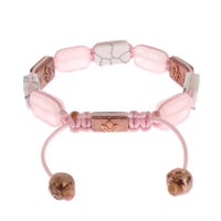 CZ Quartz Howlite Rose Gold 925 Bracelet