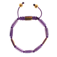 CZ Amethyst 18K Gold 925 Bracelet