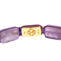 CZ Amethyst 18K Gold 925 Bracelet