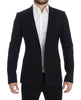 Black wool slim fit blazer