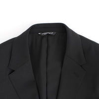 Black wool slim fit blazer