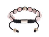 Rose Quartz CZ 925 Silver Bracelet