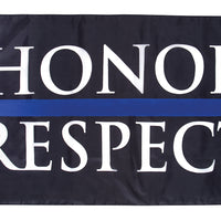 Honor & Respect Thin Blue Line Flag - 3' X 5'