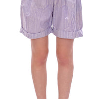 Purple Above-Knee Wrap Shorts