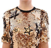 Masterpiece gold sequined crystal swarovski dress