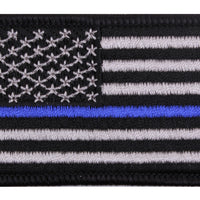 Thin Blue Line Flag Patch - Iron On