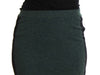 Green Wool Blend Pencil Skirt