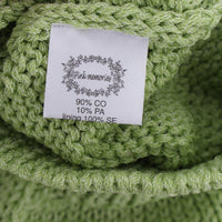 Green Cotton Blend Knitted Sweater