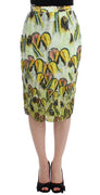 Multicolor Organza Pencil Skirt