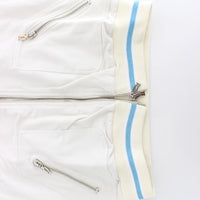 White Mock Zip Cardigan Sweatshirt Sweater