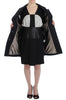 Black Coat Trench Long Draped Jacket Blazer