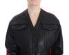 Black Short Croped Coat Bomber Jacket