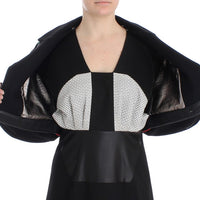 Black Short Croped Coat Biker Jacket