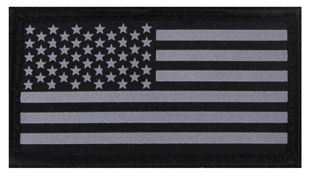 Reflective Flag Patch With Hook Back