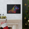 German Shepherd in Neon on Canvas Gallery Wraps