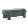 Upholstered Bench with Large Storage Space, Grey 51.5''x20.5''x 17''