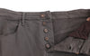 Gray cotton stretch slim fit jeans