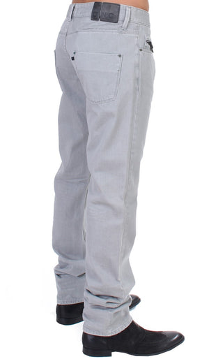 Gray denim regular fit jeans