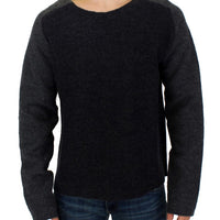 Gray wool crewneck sweater