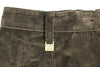 Brown Corduroys Straight Logo Casual Pants