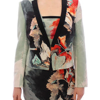 Multicolor Short Floral Blazer Jacket