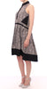 Black Gray Silk A-Line Shift Dress