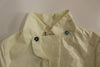 White Viscose Button Front Jacket Coat Trench