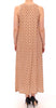 Pink Long Button Front Sleeveless Dress