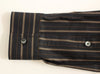 Black Striped Cotton Button Down Shirt