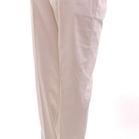 Beige Cotton Chinos Pants