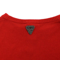 Red crewneck wool sweater