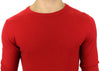 Red crewneck wool sweater