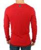 Red crewneck wool sweater