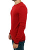 Red crewneck wool sweater