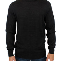 Gray crewneck pullover sweater