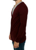 Bordeaux zipper cardigan sweater