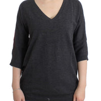 Gray short sleeved sweater