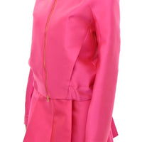 Pink silk blend jacket