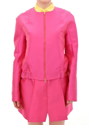 Pink silk blend jacket