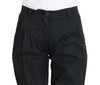 Blue Cotton 3/4 Length Pants