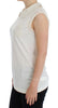 White cotton collar tank top