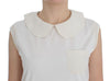 White cotton collar tank top