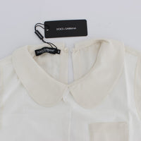 White cotton collar tank top