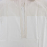 White cotton collar tank top